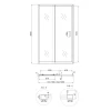 Душевая дверь в нишу Qtap Taurus CRM2011-12.C6 110-120x200 см, стекло Clear 6 мм, покрытие CalcLess