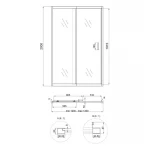 Душевая дверь в нишу Qtap Taurus CRM2012-13.C6 120-130x200 см, стекло Clear 6 мм, покрытие CalcLess