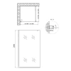 Душевая перегородка Qtap Walk-In Standard CRM209.C8 90х200 см, стекло Clear 8 мм, покрытие CalcLess
