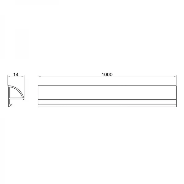 Декоративная планка для поддона и ванны Qtap Water cover WHI60101401