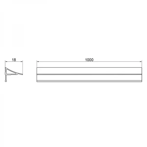 Декоративная планка для поддона и ванны Qtap Water cover WHI60101803