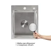 Мойка для кухни интегрированная Lidz Handmade H4050 (LDH4050BRU39258) Brushed Steel 3,0/1,0 мм