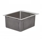 Мойка для кухни интегрированная Lidz Handmade H4050 (LDH4050BRU39258) Brushed Steel 3,0/1,0 мм