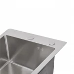 Мойка для кухни интегрированная Lidz Handmade H4050 (LDH4050BRU39258) Brushed Steel 3,0/1,0 мм