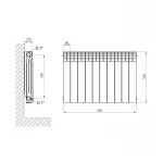 Радиатор биметаллический Thermo Alliance Bi-Vulcan 500/100 1,76 кг