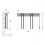 Радиатор биметаллический Thermo Alliance Bi-Ferrum 200/96 0,81 кг