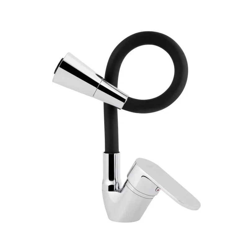 Змішувач для кухні Lidz Tani 008F3 з гнучким виливом (k40) LDTAN008F3BCR39484 Black / Chrome
