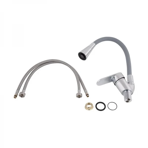 Змішувач для кухні Lidz Tani 008F3 з гнучким виливом (k40) LDTAN008F3GCR39507 Grey / Chrome
