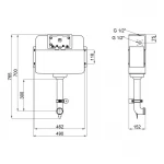 Смывной бачок скрытого монтажа для унитаза Qtap Nest QT0122490S4Q1