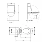 Унітаз-компакт Qtap Presto безобідковий з сідінням Soft-close QT24221217AW