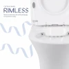 Унитаз-компакт Qtap Presto безободковый с сиденьем Soft-close QT24221217AW