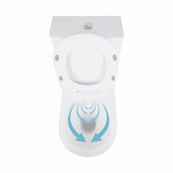 Унітаз-компакт Qtap Presto безобідковий з сідінням Soft-close QT24221217AW