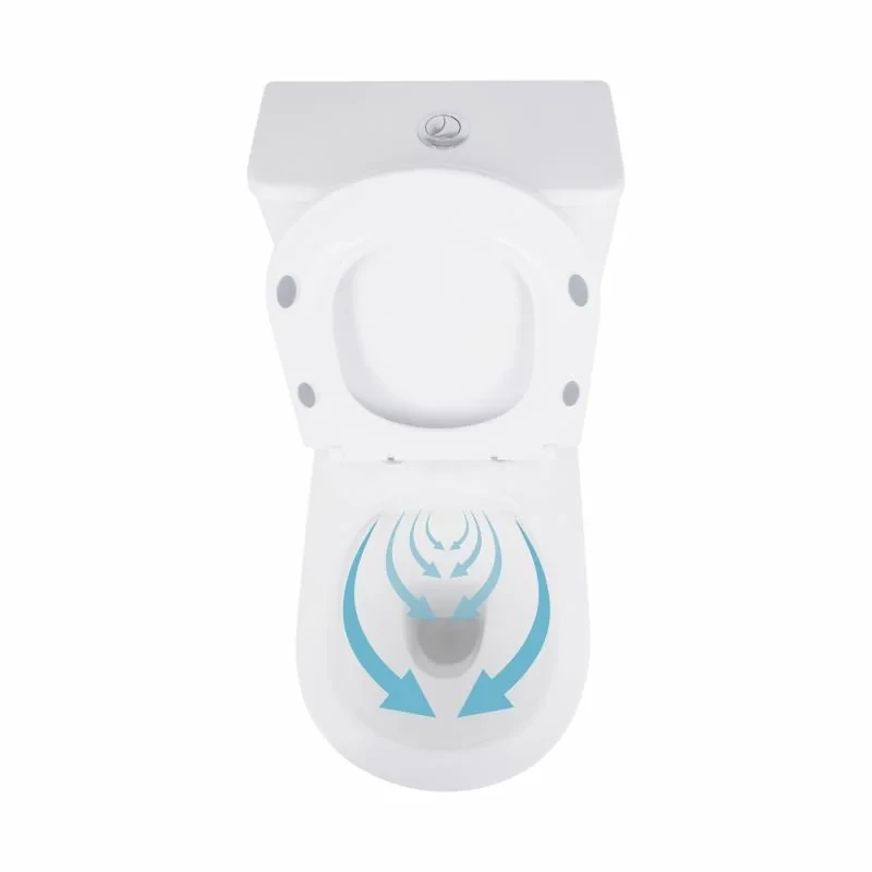 Унитаз-компакт Qtap Presto безободковый с сиденьем Soft-close QT24221217AW