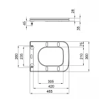 Сиденье для унитаза Qtap (Tern) с микролифтом Slim QT99HXU10W