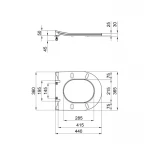 Сиденье для унитаза Qtap (Robin, Scorpio) с микролифтом Slim QT99U184UF450MB