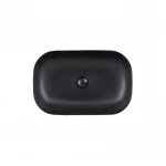 Раковина-чаша Qtap Robin 610х400х145 Matt black с донным клапаном QT132143PMBMB