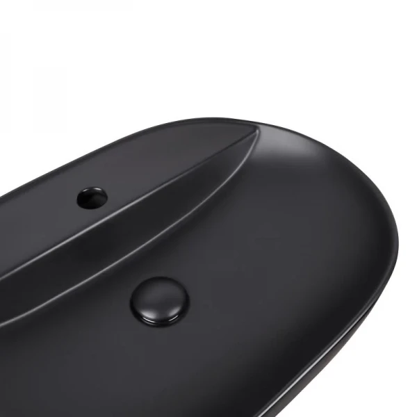 Раковина-чаша Qtap Scorpio 610x400x120 Matt black с донным клапаном QT142203MBMB