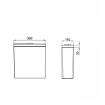 Qtap Robin бачок унитаза (совместим с Scorpio, Tern, Robin, Virgo) нижний подвод, (без чаши и сиденья) 3 /7.15L 365X145X420mm WHITE