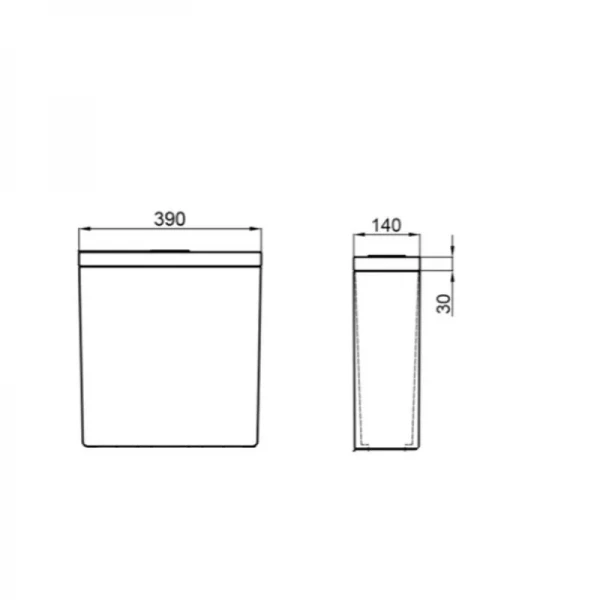 Qtap Robin бачок унитаза (совместим с Scorpio, Tern, Robin, Virgo) нижний подвод, (без чаши и сиденья) 3 /7.15L 365X145X420mm WHITE