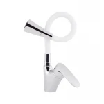 Змішувач для кухні Lidz Tani 007F3 з гнучким виливом (k40) LDTAN007F3WCR40423 White / Chrome
