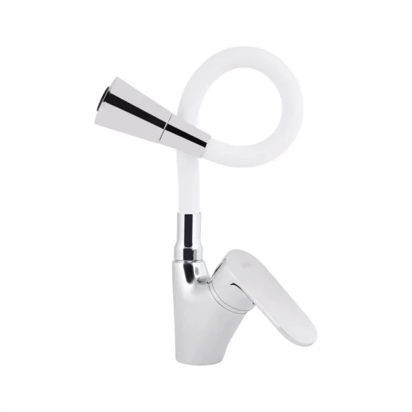 Змішувач для кухні Lidz Tani 007F3 з гнучким виливом (k40) LDTAN007F3WCR40423 White / Chrome