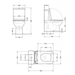 Унітаз-компакт Qtap Kalao безобідковий з сідінням Soft-close QT08221213AW