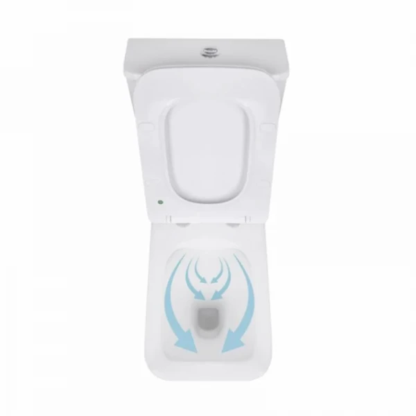 Унітаз-компакт Qtap Kalao безобідковий з сідінням Soft-close QT08221213AW