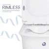 Унитаз-компакт Qtap Nando безободковый с сиденьем Soft-close QT12221222AW