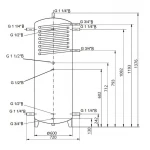 Теплоаккумулятор Thermo Alliance TAI-10 350 с теплообменником 1,4 кв. м без изоляции