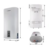 Водонагреватель электрический Thermo Alliance 30 л плоский вертикальный, мокрый ТЭН 2 кВт (0,8+1,2) DT30V20G(PD)/2