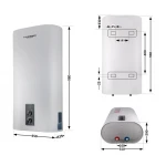 Водонагреватель электрический Thermo Alliance 80 л плоский вертикальный, мокрый ТЭН 2 кВт (0,8+1,2) DT80V20G(PD)/2