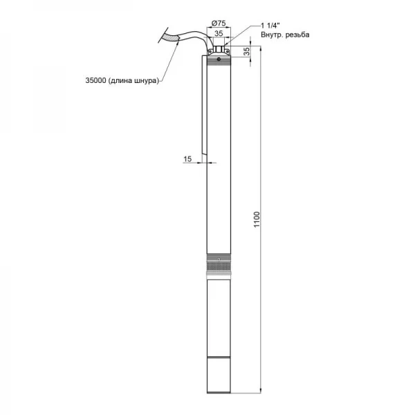 Насос погружной центробежный Thermo Alliance 3SSM2-21 0,55 кВт