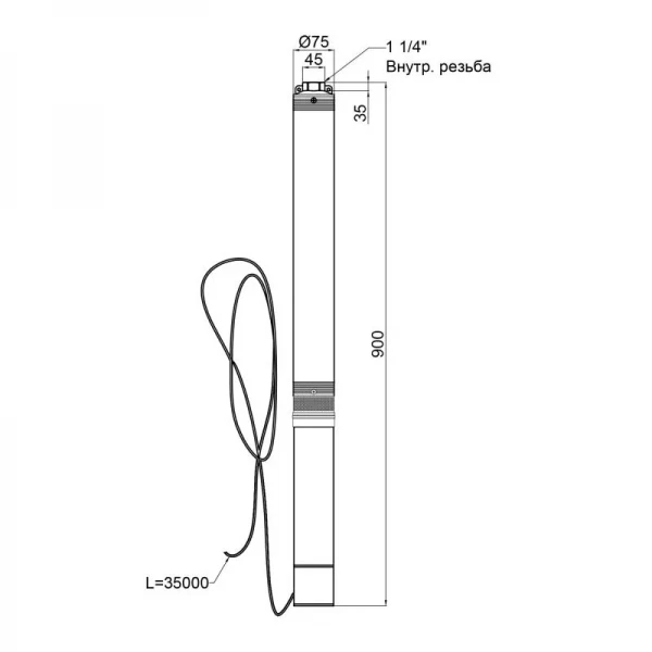 Насос погружной центробежный Thermo Alliance 3,5SSM2-14 0,55 кВт