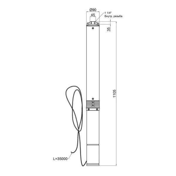 Насос погружной центробежный Thermo Alliance 4SSM4-14 1,1 кВт