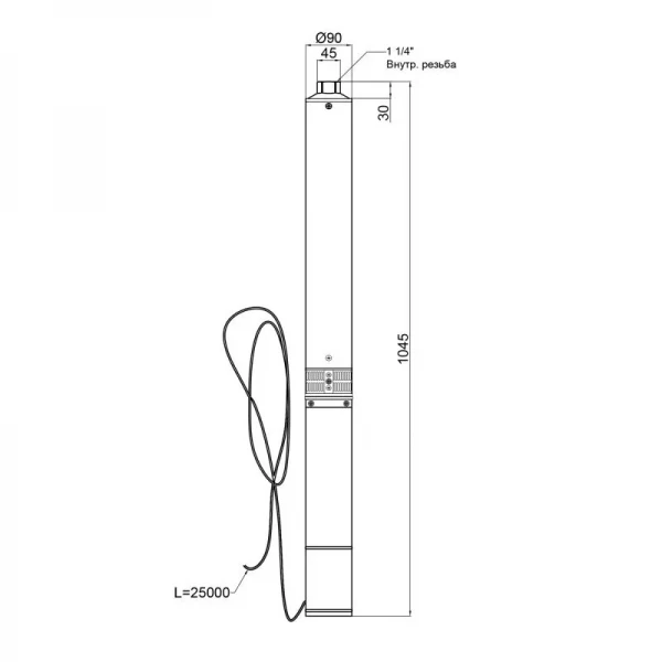 Насос погружной центробежный Thermo Alliance 4SSM6-11 1,1 кВт