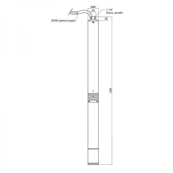 Насос погружной центробежный Thermo Alliance 4SSM6-15 1,5 кВт