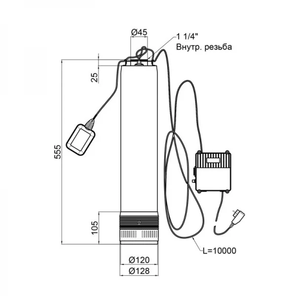 Насос погружной центробежный Thermo Alliance SCM5 0,92 кВт с поплавком
