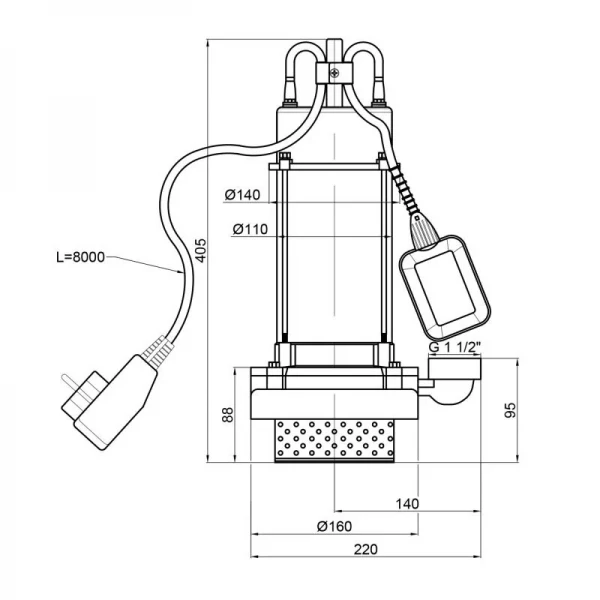 Насос дренажный Thermo Alliance QSD6-25-1,1 1,1 кВт