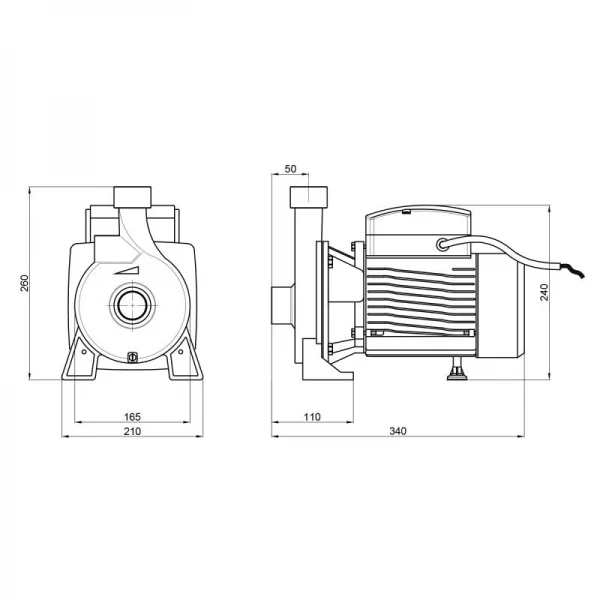 Насос поверхностный центробежный Thermo Alliance CPm170/1 1,1 кВт