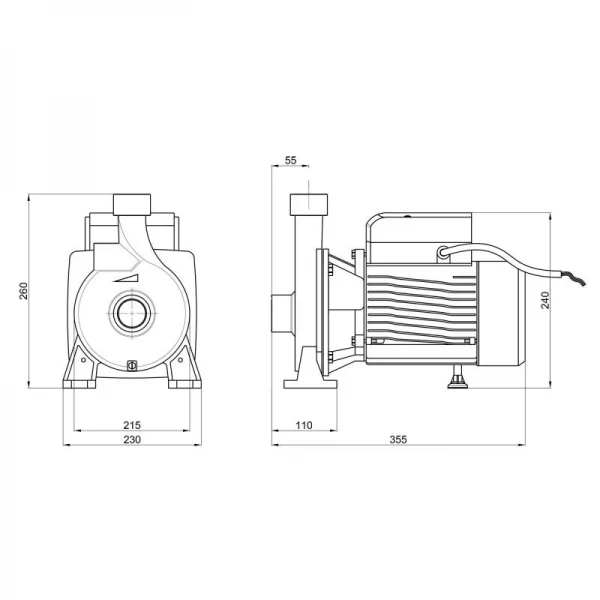 Насос поверхностный центробежный Thermo Alliance CPm190/1 1,5 кВт