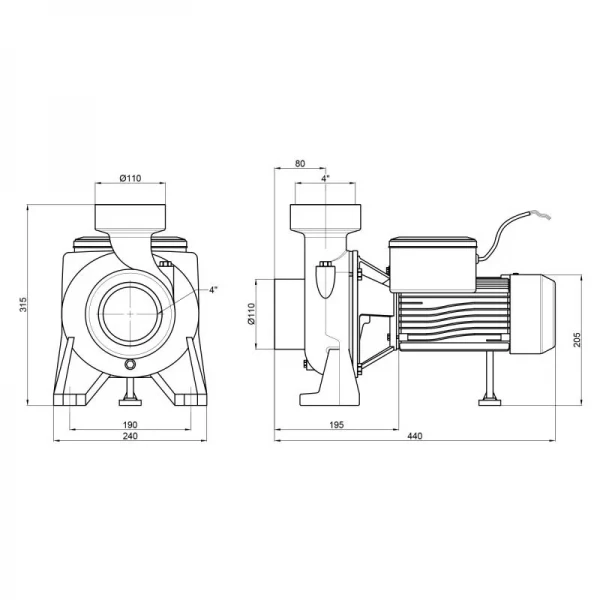 Насос поверхностный центробежный Thermo Alliance CPm300/4 2,2 кВт