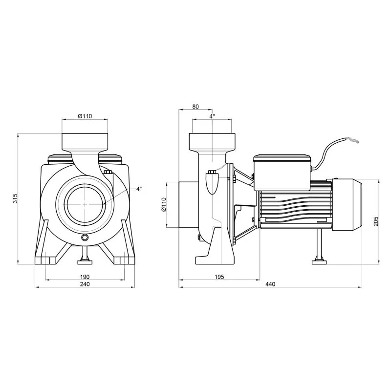 Насос поверхностный центробежный Thermo Alliance CPm300/4 2,2 кВт