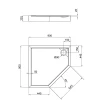 Душовий піддон Qtap Diamond 309912 90x90x12 см + сифон