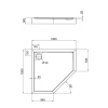 Душевой поддон Qtap Diamond 301112 100x100x12 см + сифон
