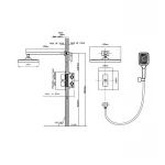 Душевая система универсальная Qtap Aquarius термостатическая скрытого монтажа на два потребителя QTAQA65T103NGC Chrome