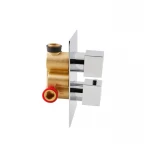 Душевая система универсальная Qtap Aquarius термостатическая скрытого монтажа на два потребителя QTAQA65T103NGC Chrome