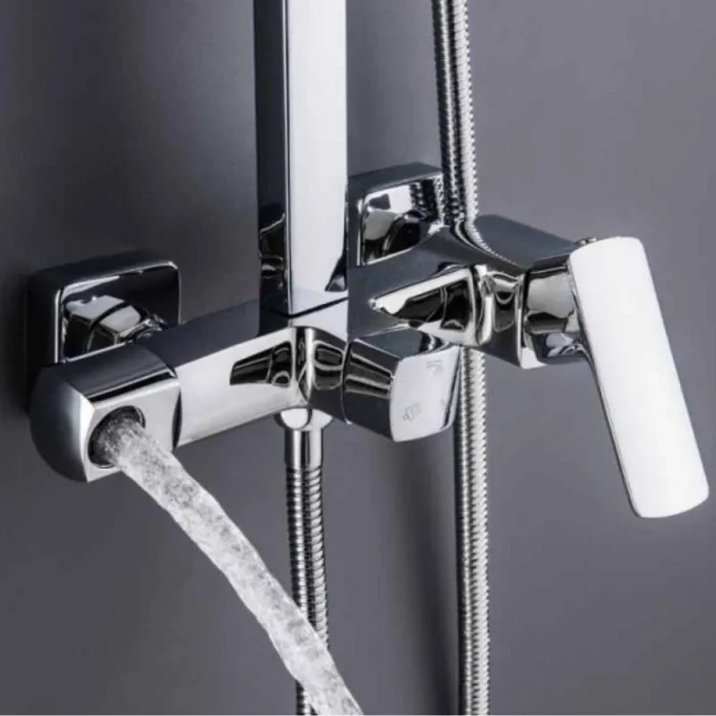 Душевая система для кабины Qtap Capricorn на три потребителя (с изливом) 53103KNC Chrome