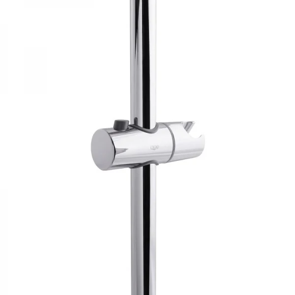 Душевая стойка с держателем универсальная Qtap Lepit 665 мм округлая QTLEP82103OC Chrome