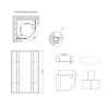 Душевая кабина Lidz Latwa SC80x80.SAT.MID.GR, стекло тонированное 4 мм без поддона