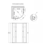 Душевая кабина Lidz Latwa SC90x90.SAT.MID.GR, стекло тонированное 4 мм без поддона